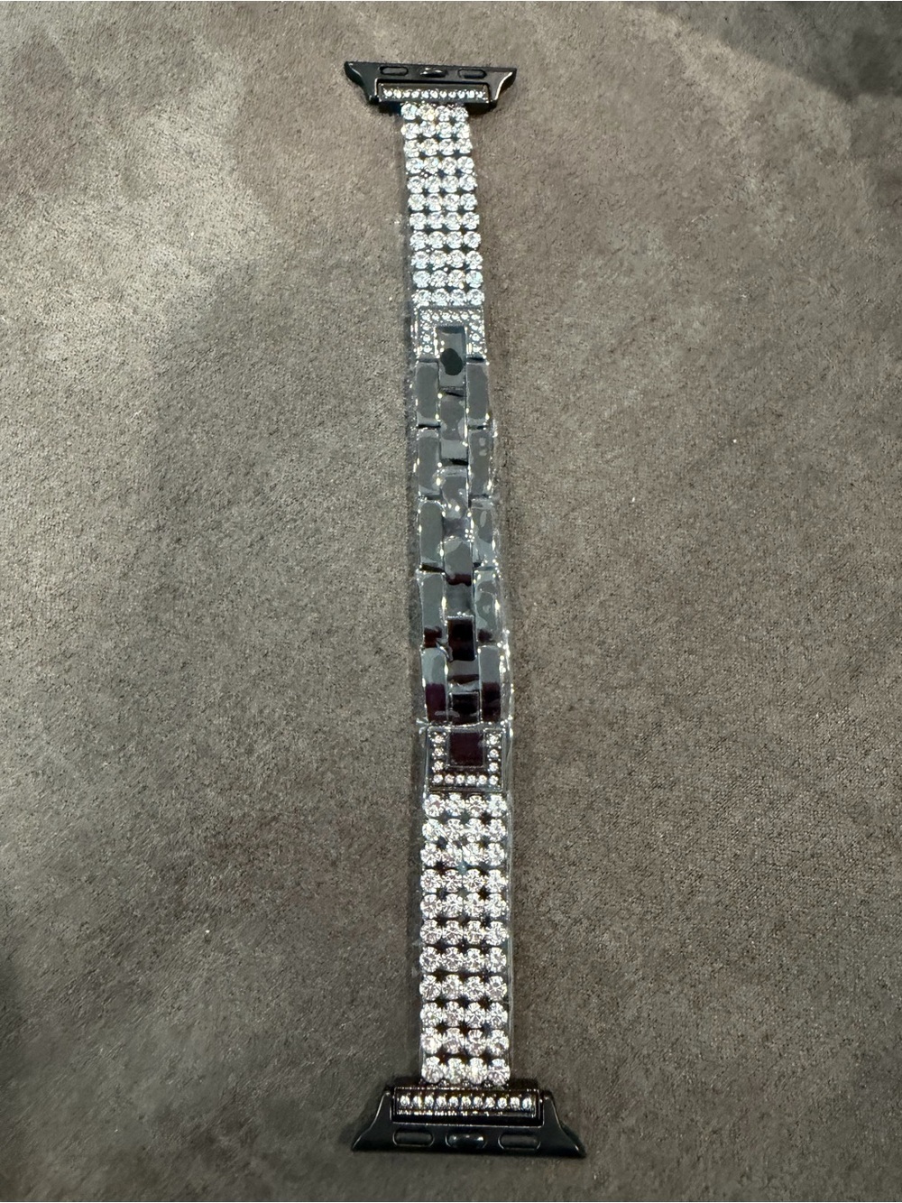 New Rhinestone Crystal Link Bracelet Watch Band - Silver 38-49mm